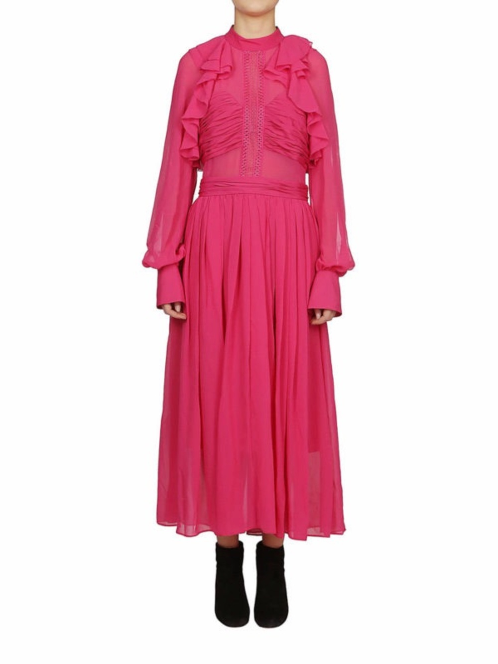SELF PORTRAIT
Ruffle chiffon midi dress Size 2-4
